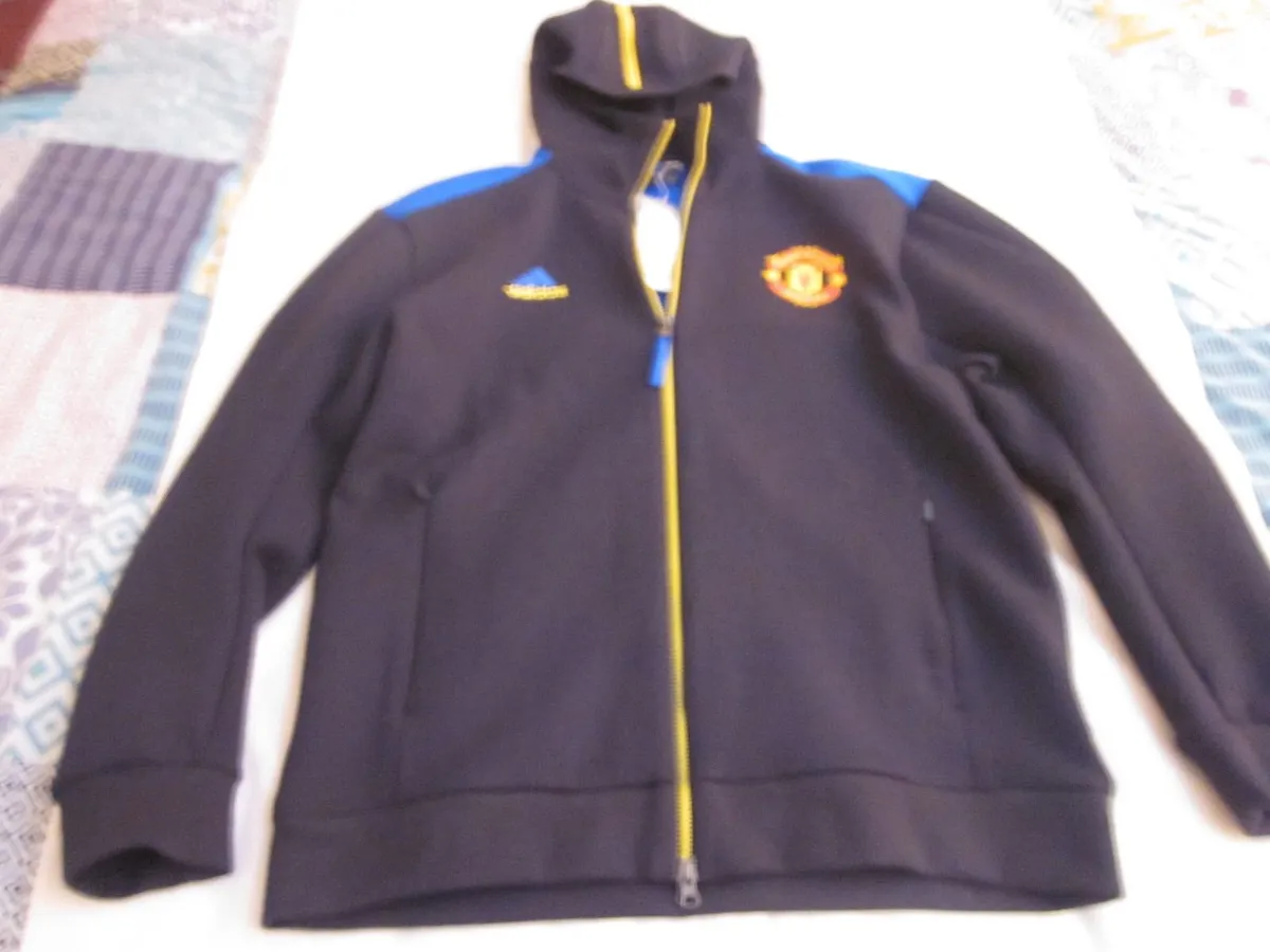 New Mens Adidas Manchester United Anthem Jacket - Image 2