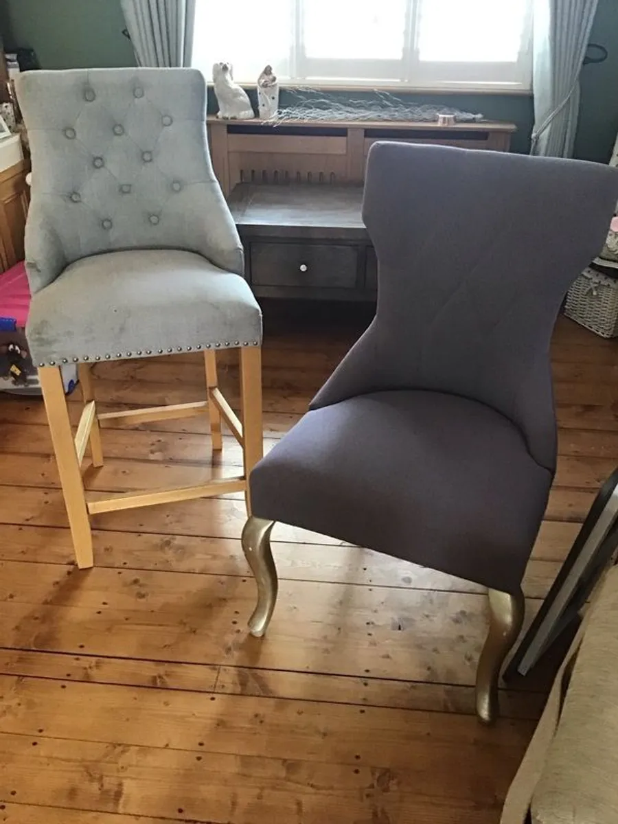 1. Dining chair and 1 High stool. Perfect condition. - Image 1
