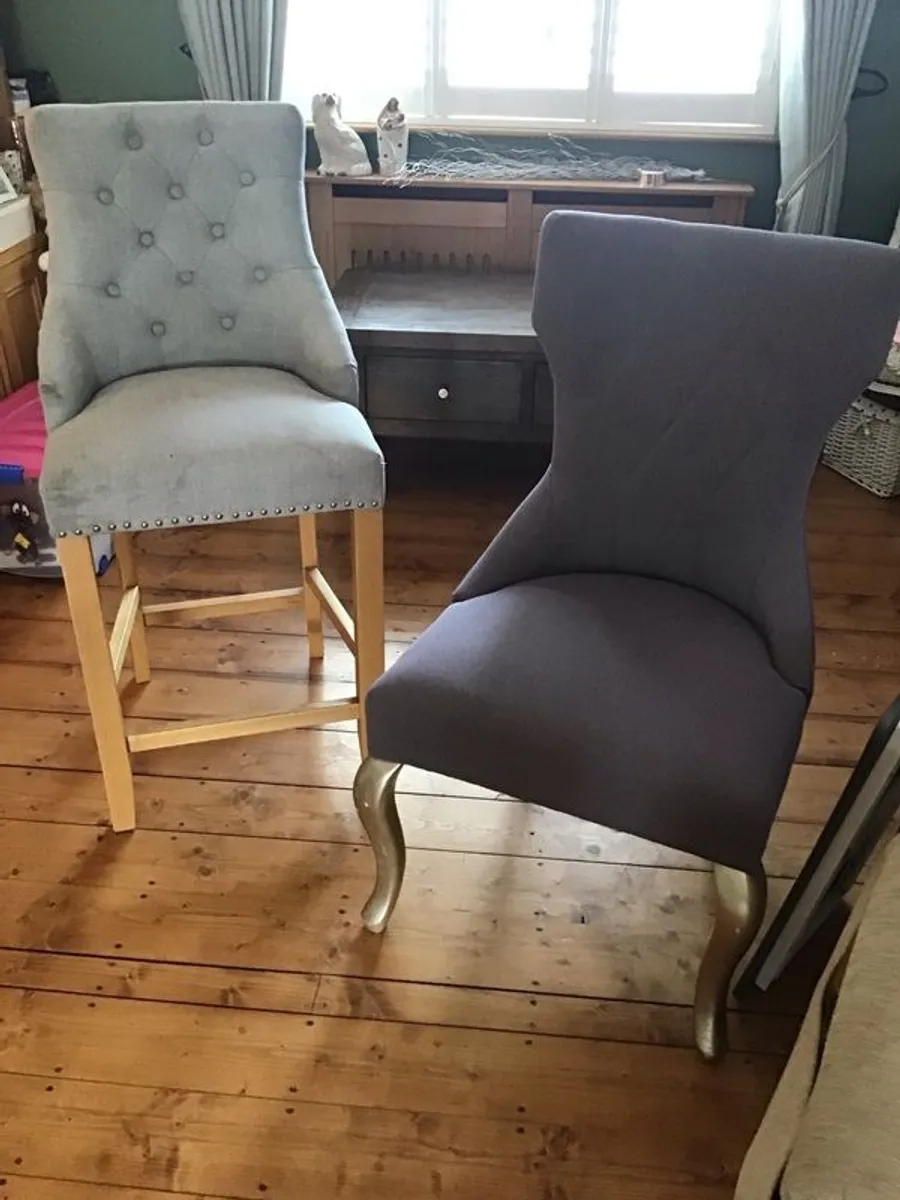 1. Dining chair and 1 High stool. Perfect condition. - Image 2
