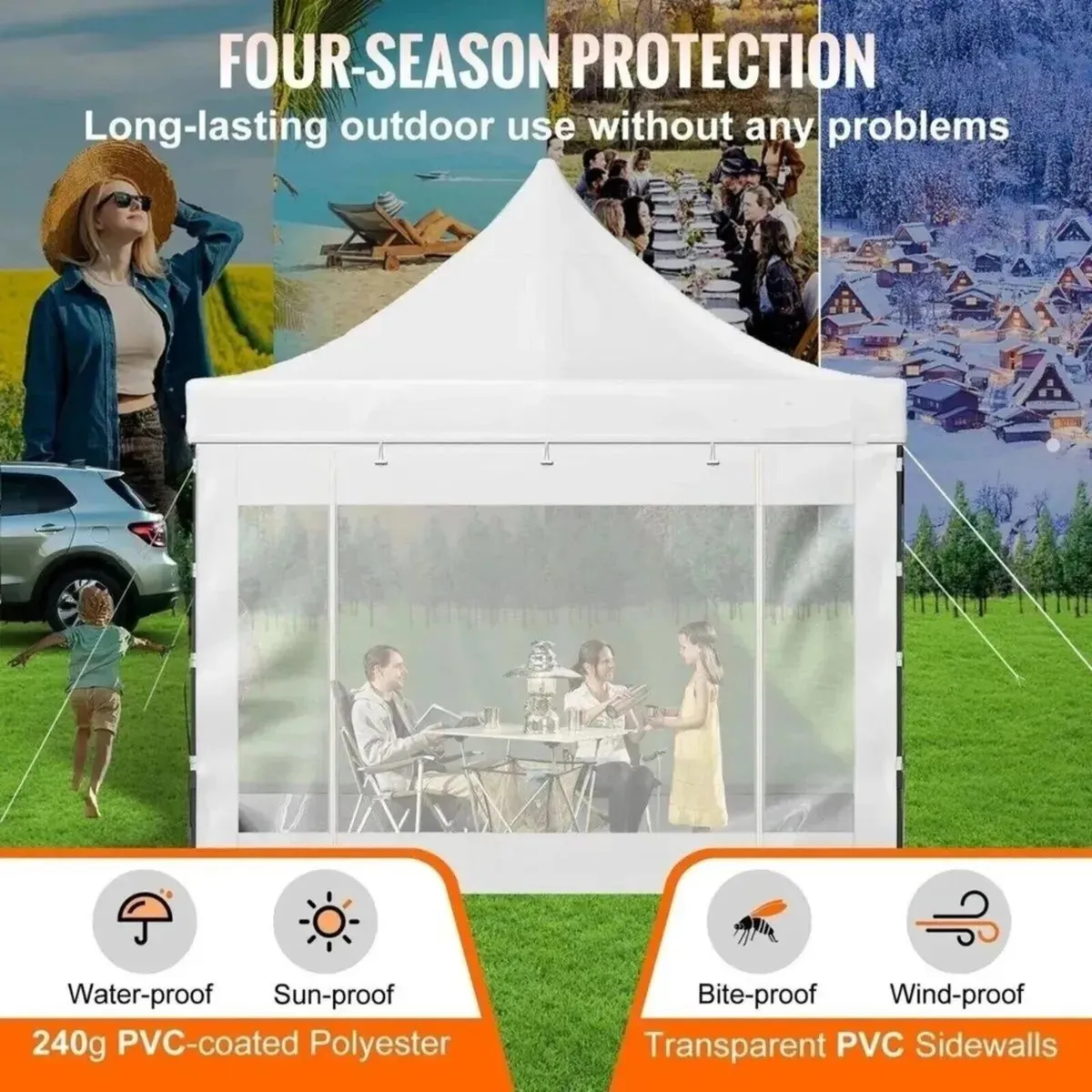 Gazebo Pop-Up Canopy Tent 3x3m /10x10FT - Image 1
