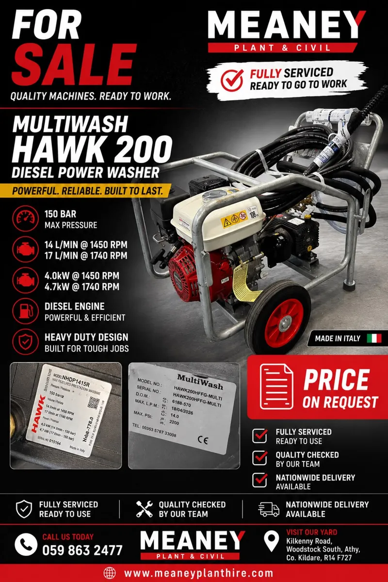 MultiWash Hawk 200 Diesel Power Washer