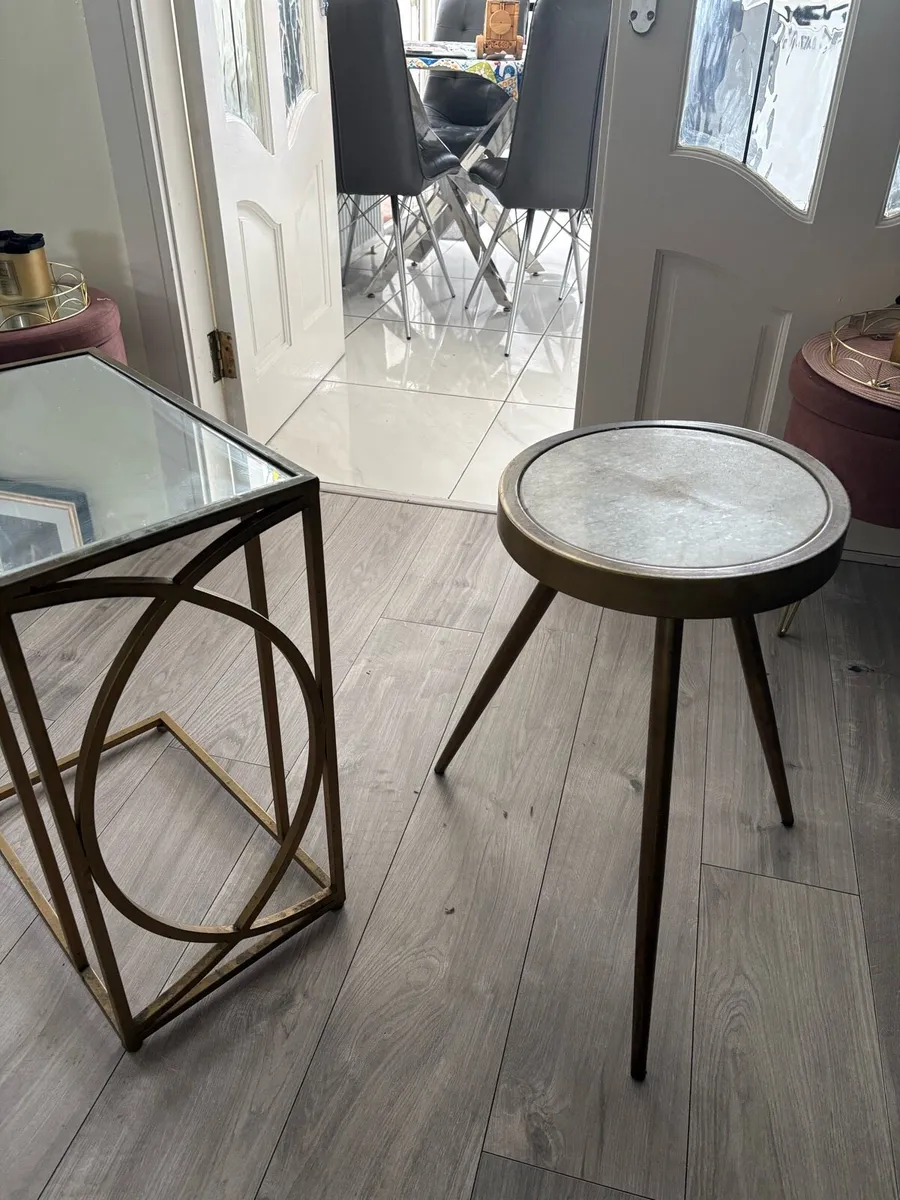 Gold Accent Table Set (3 Pieces) - Image 2