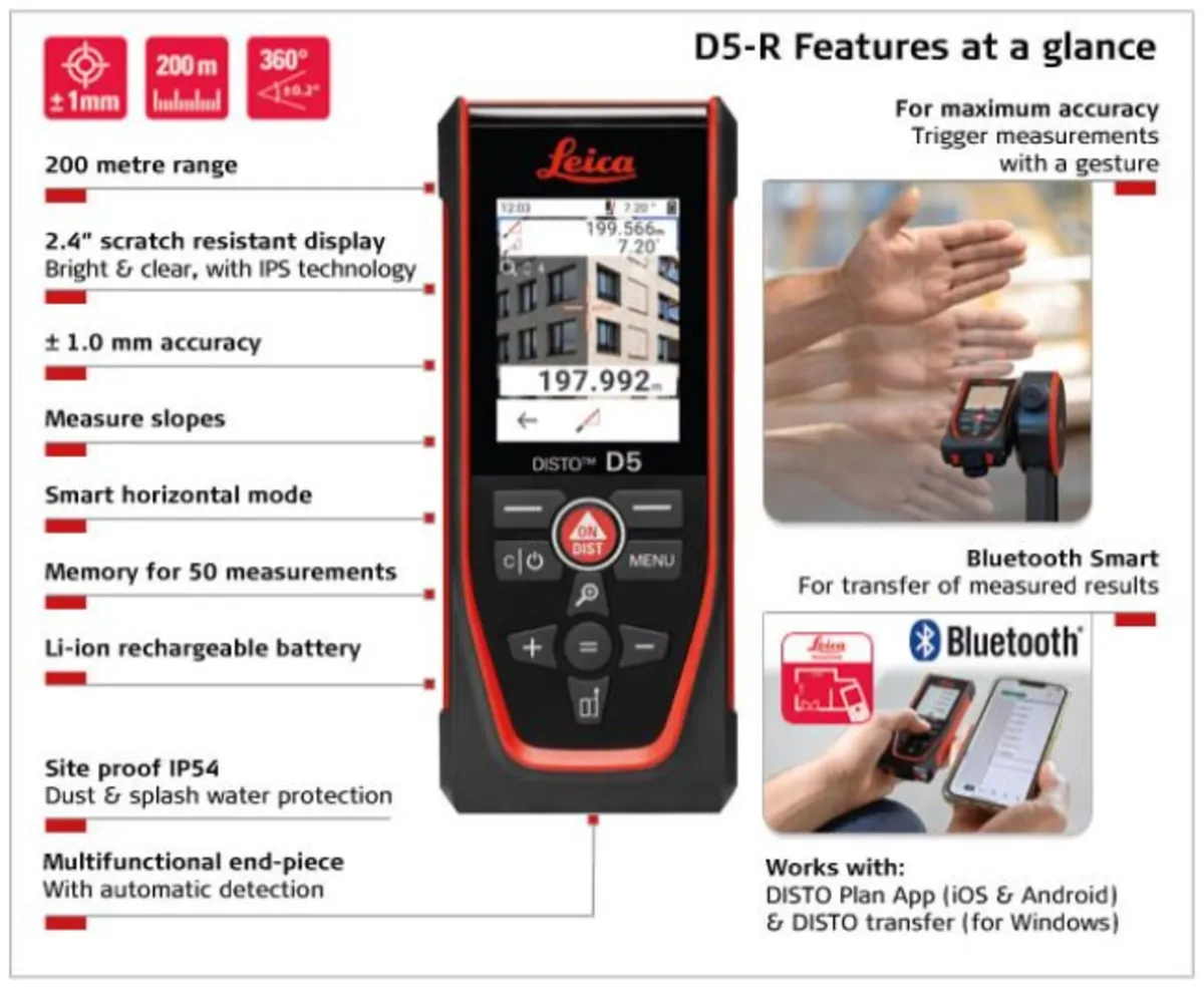 Leica DISTO D5 Pro Pack Laser Distance Measurement - Image 4