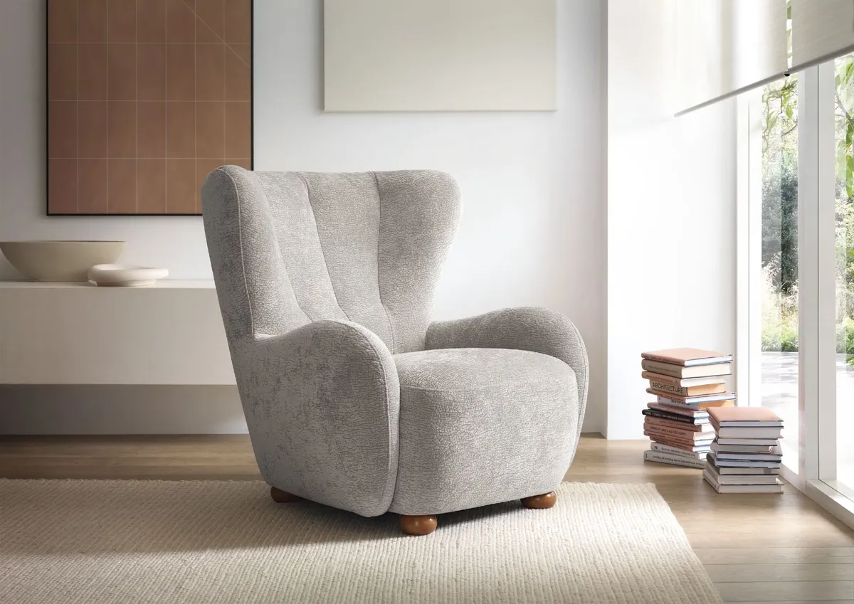 Tidepool Bouclé Lounge Chair - Image 2