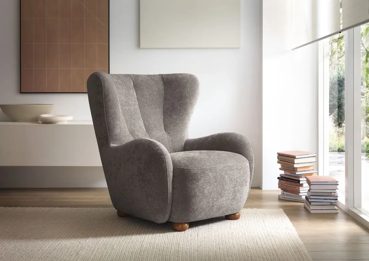 Tidepool Bouclé Lounge Chair - Image 3