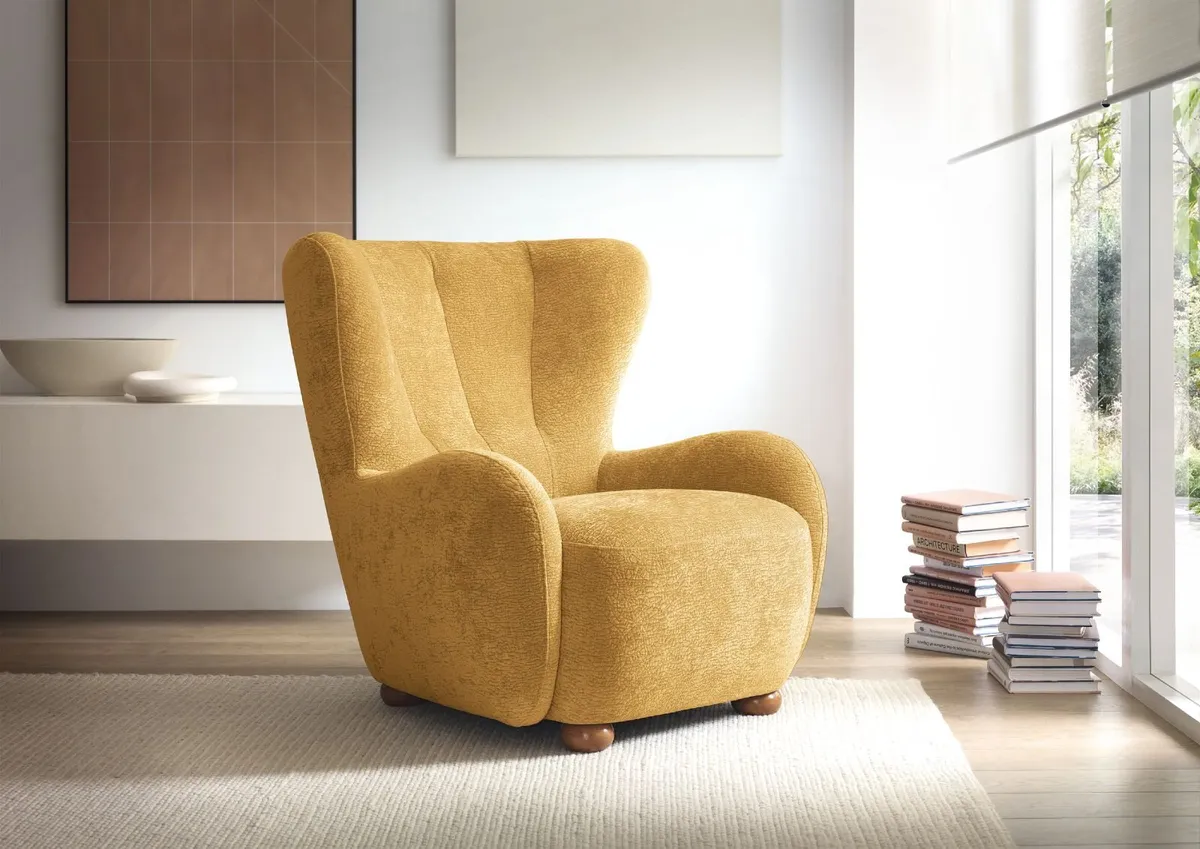 Tidepool Bouclé Lounge Chair - Image 1
