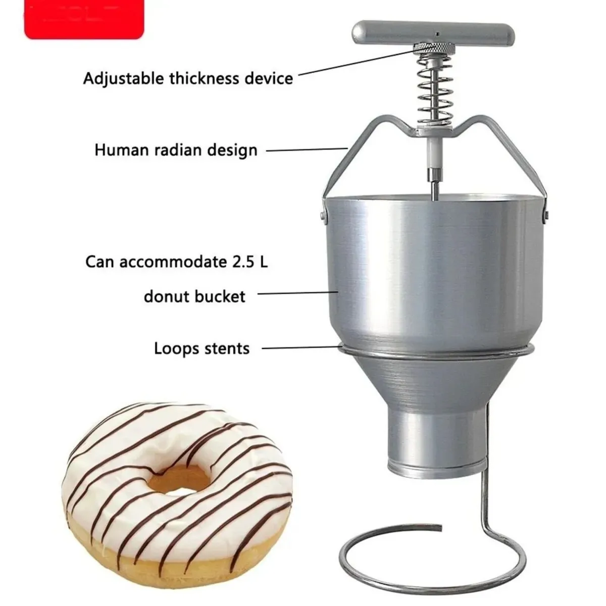 Manual Donut Machine 5L Stainless Steel Donut Make - Image 1