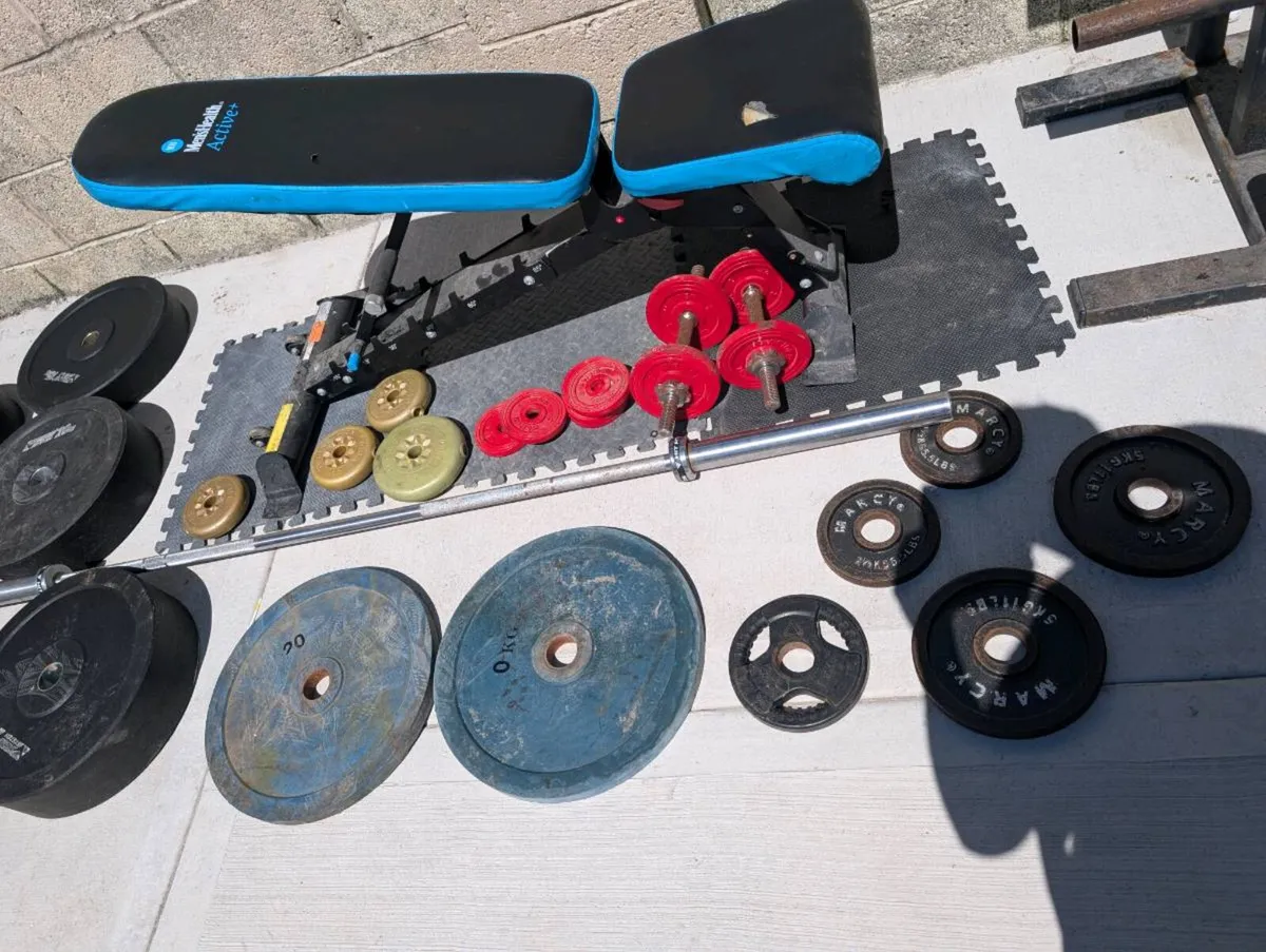 Home gym set up 200kg Olympic weights - Image 3