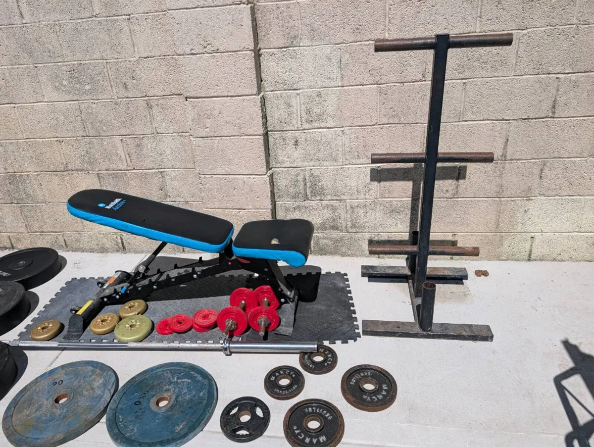 Home gym set up 200kg Olympic weights - Image 2