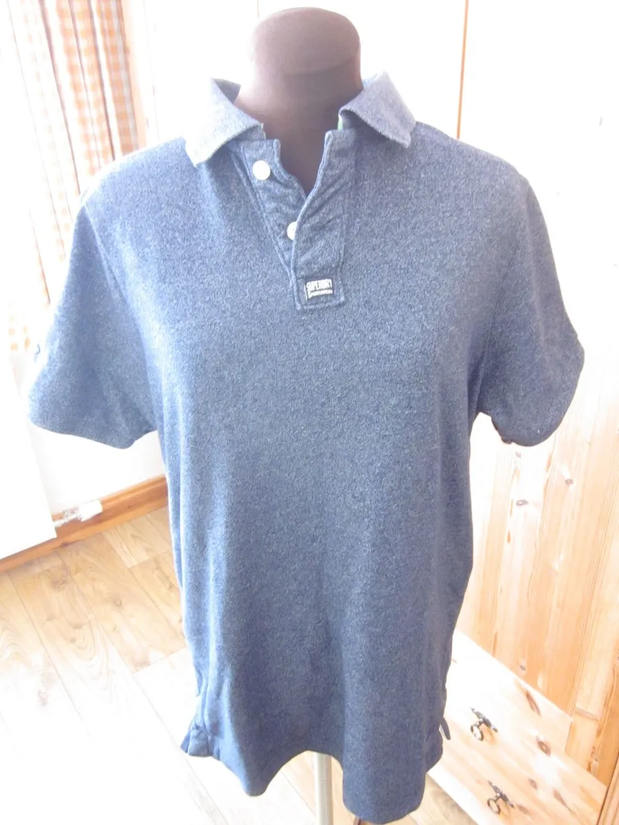 Men's Superdry Classic Pique Polo Shirt in Eclipse - Image 1