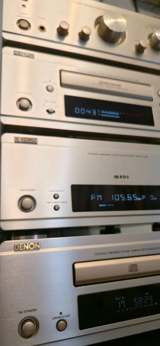 SET DENON GOLD Hi-Class EXELENT TAPE  CD RADIO AMP - Image 3