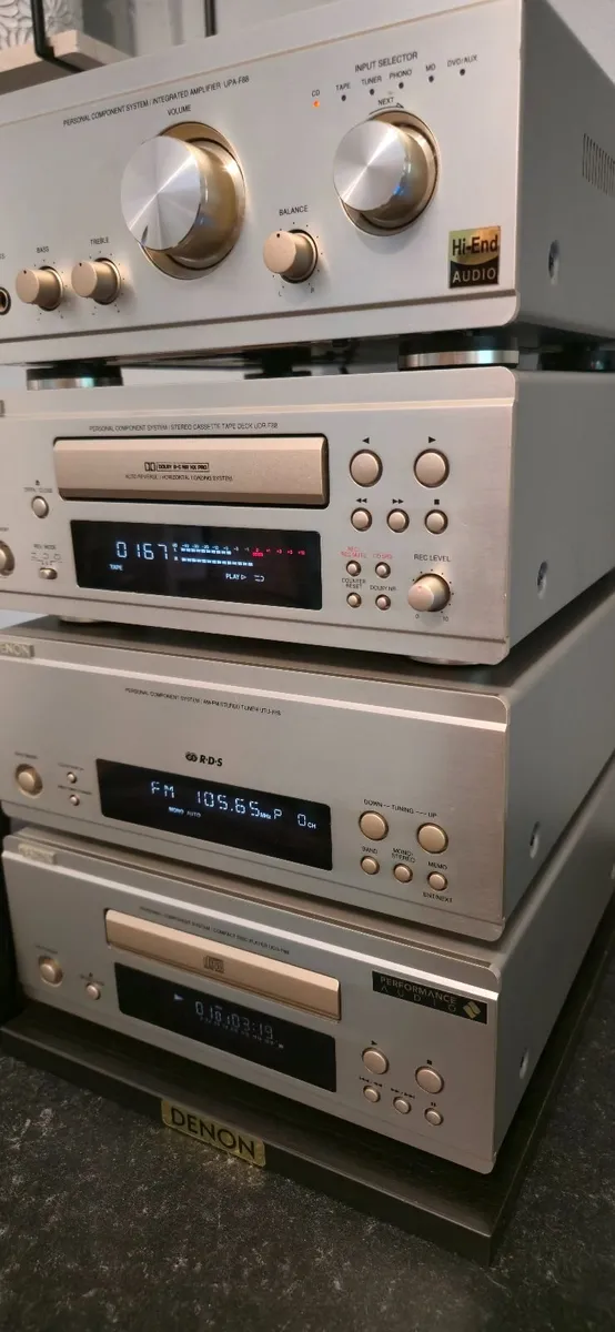 SET DENON GOLD Hi-Class EXELENT TAPE  CD RADIO AMP - Image 4