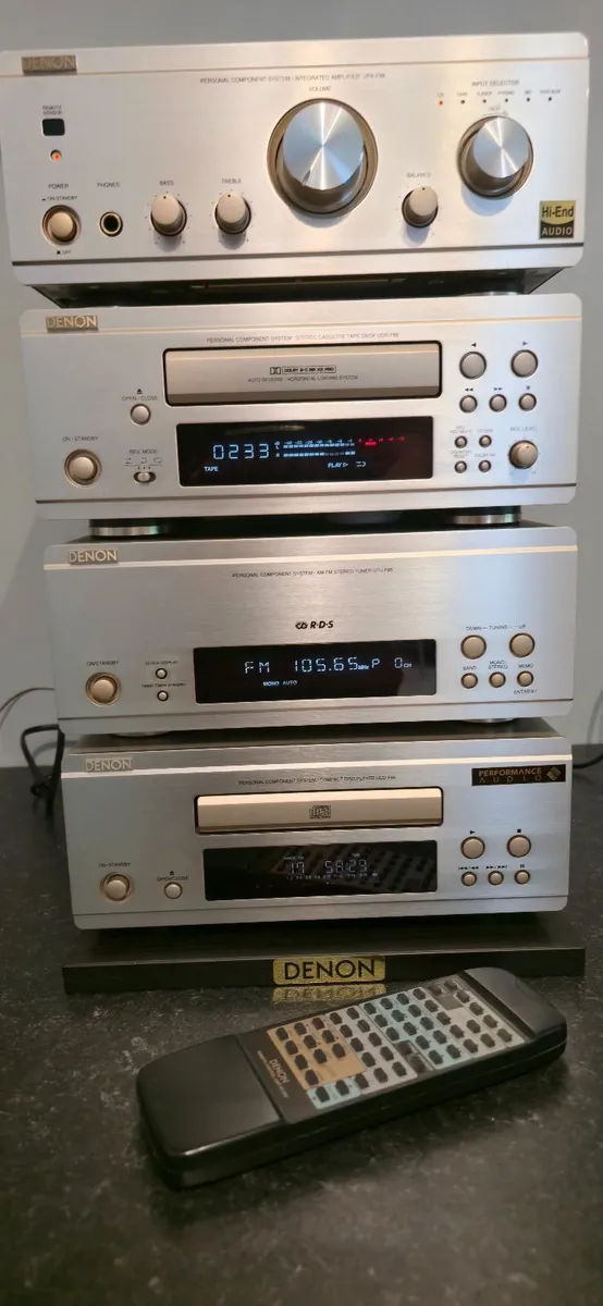 SET DENON GOLD Hi-Class EXELENT TAPE  CD RADIO AMP - Image 1