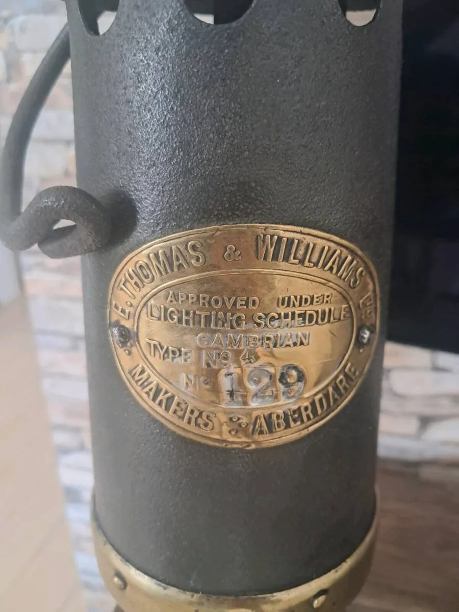 Old Brass Miners Lamp - Image 2