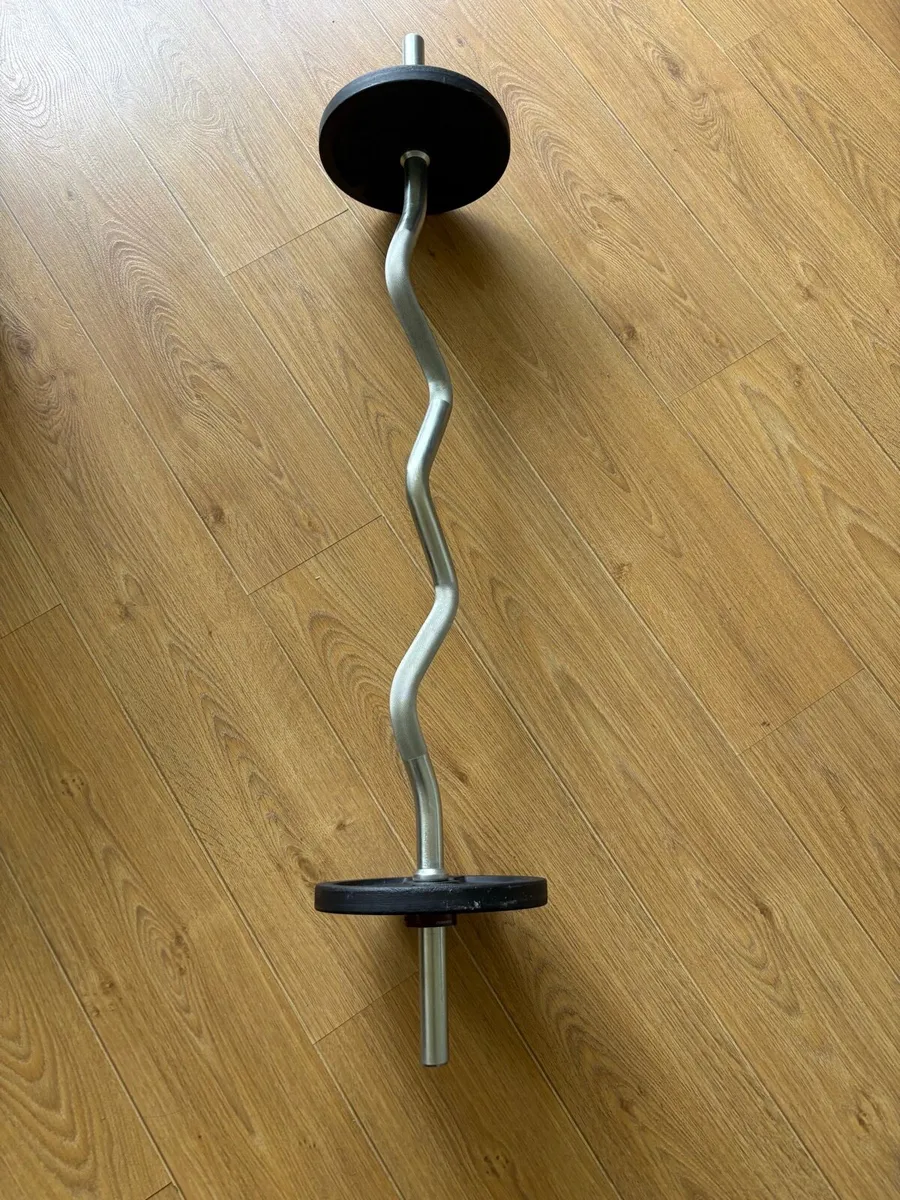 20kg Dumbbell set+EZ Curl Bar. Excellent Condition - Image 3