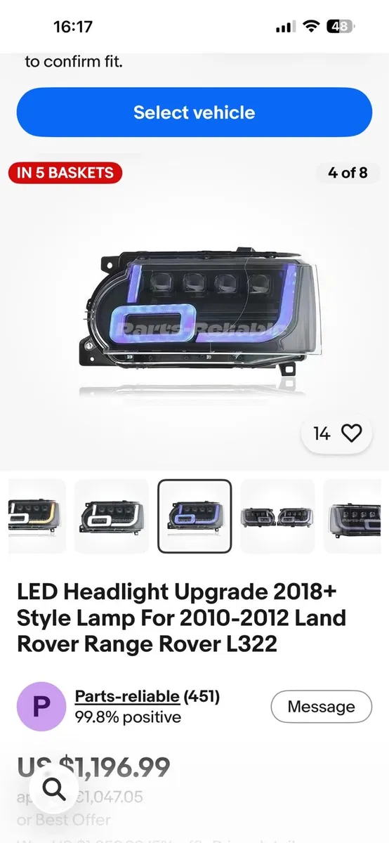 L322 2010 Range Rover head lights - Image 1