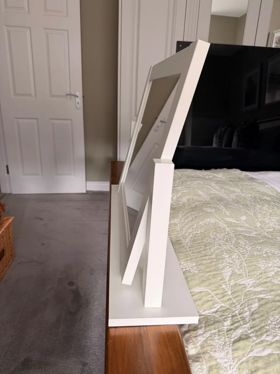 White Wooden Dressing Table Mirror – Freestanding - Image 2