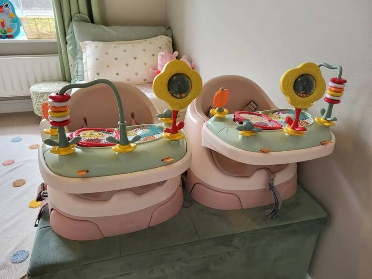 Bug 3-in-1 Floor & Booster Seat with Activity Tray - Blossom - Image 1