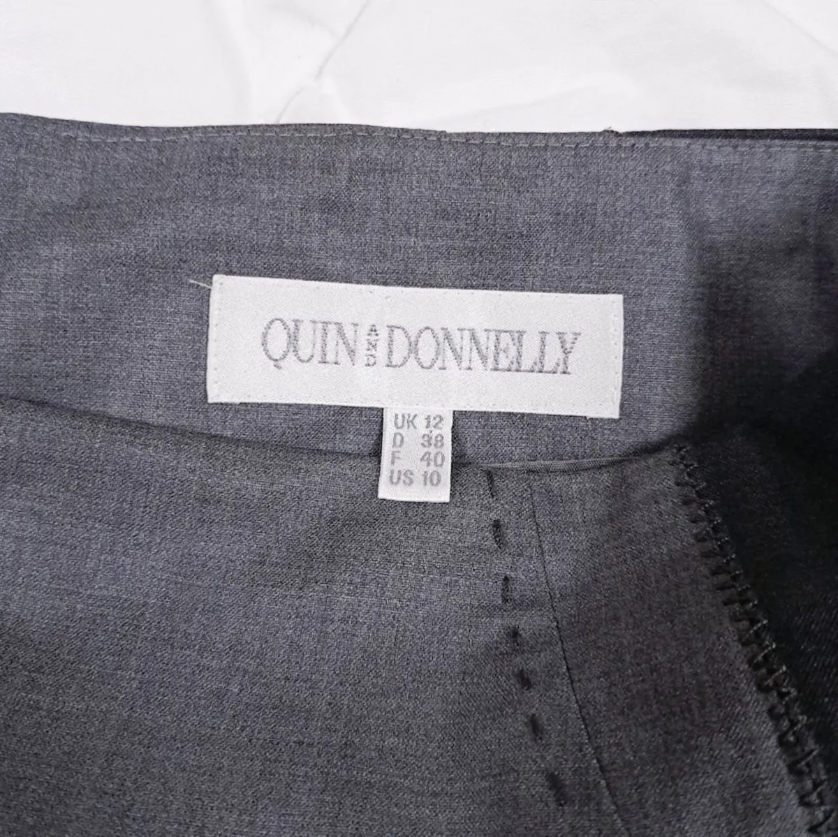 Quin & Donnelly Grey Midi Pencil Skirt 12UK/40EU - Image 2