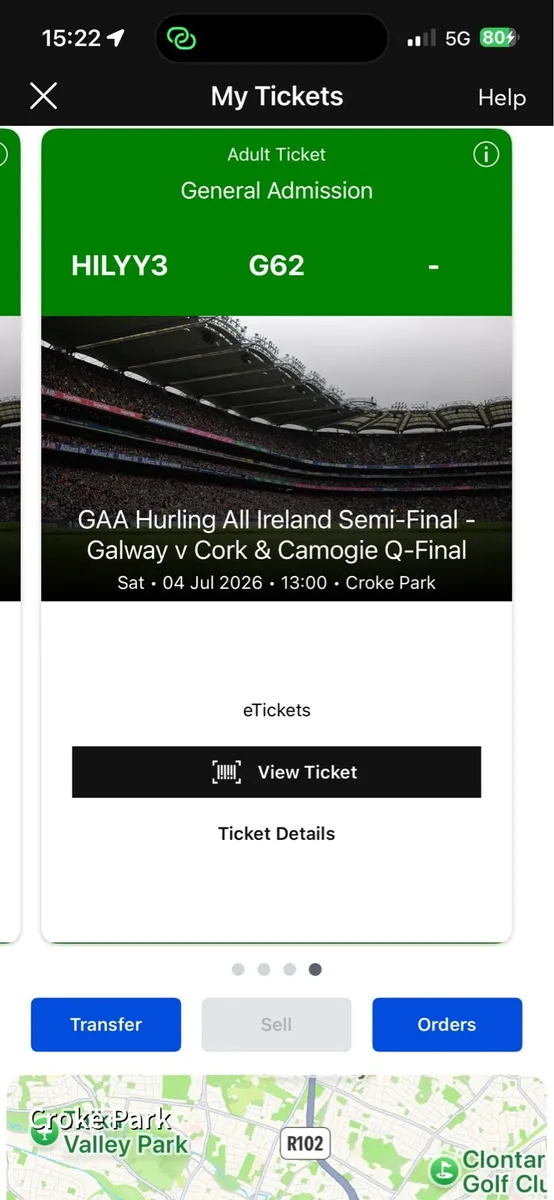Cork v’s Galway hurling tickets - Image 1