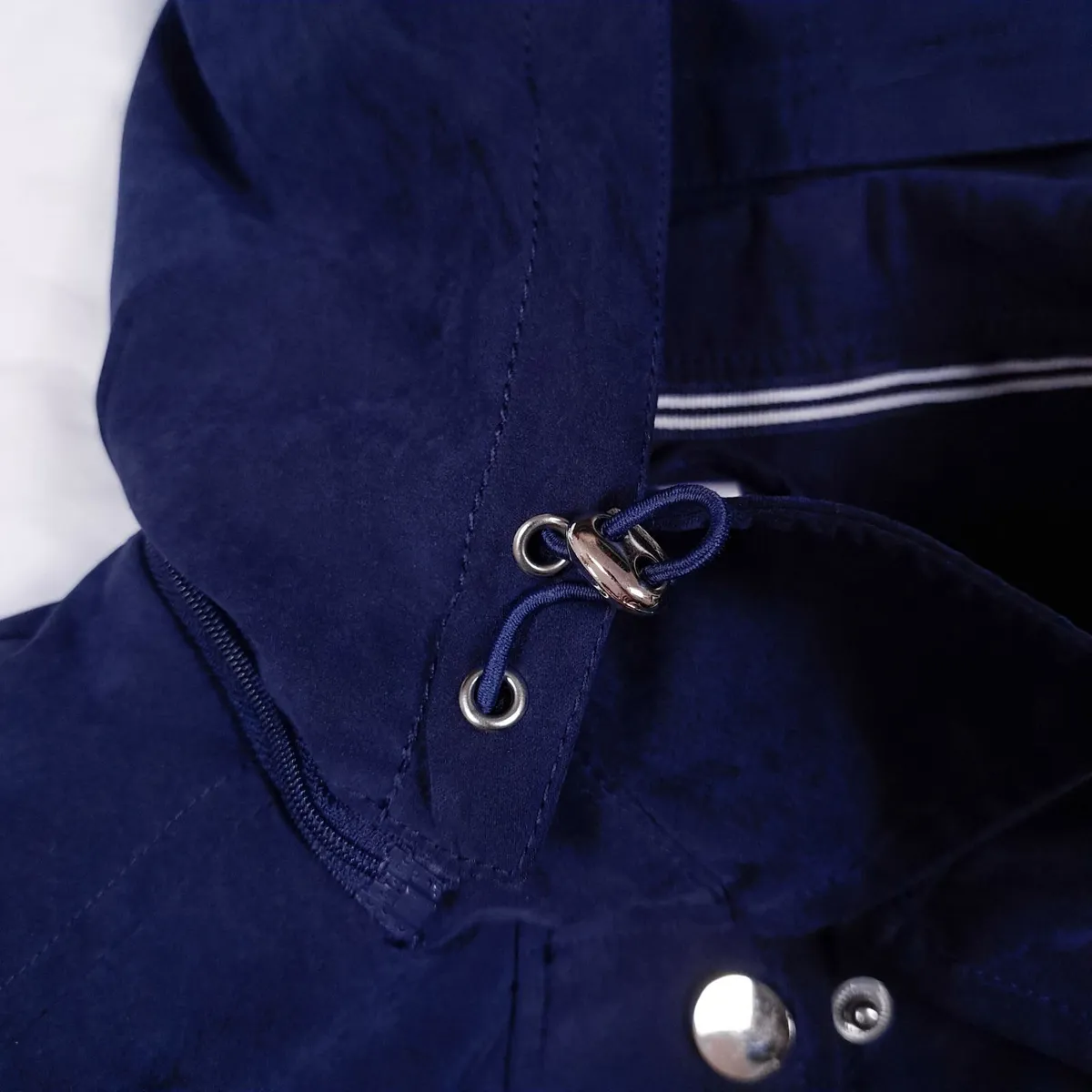 David Barry Navy Blue Hooded Raincoat Jacket 14UK - Image 2