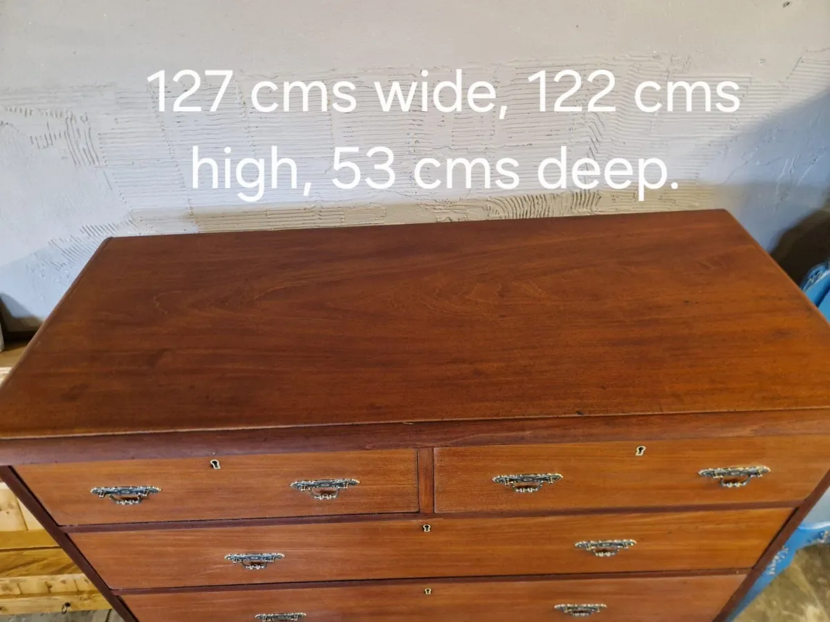 Large victorian mahogany chest of drawers - Image 3