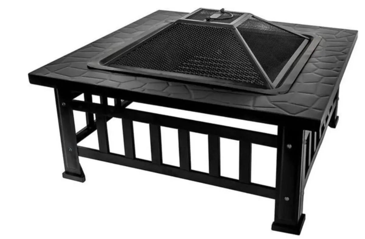 Fire Bowl with Spark Guard & Grill Grate - Image 3