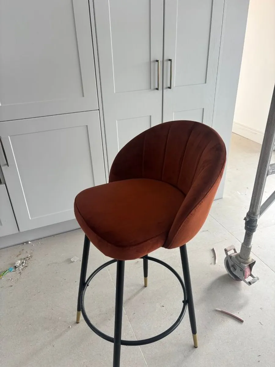 Burnt orange High Barstool - Image 4