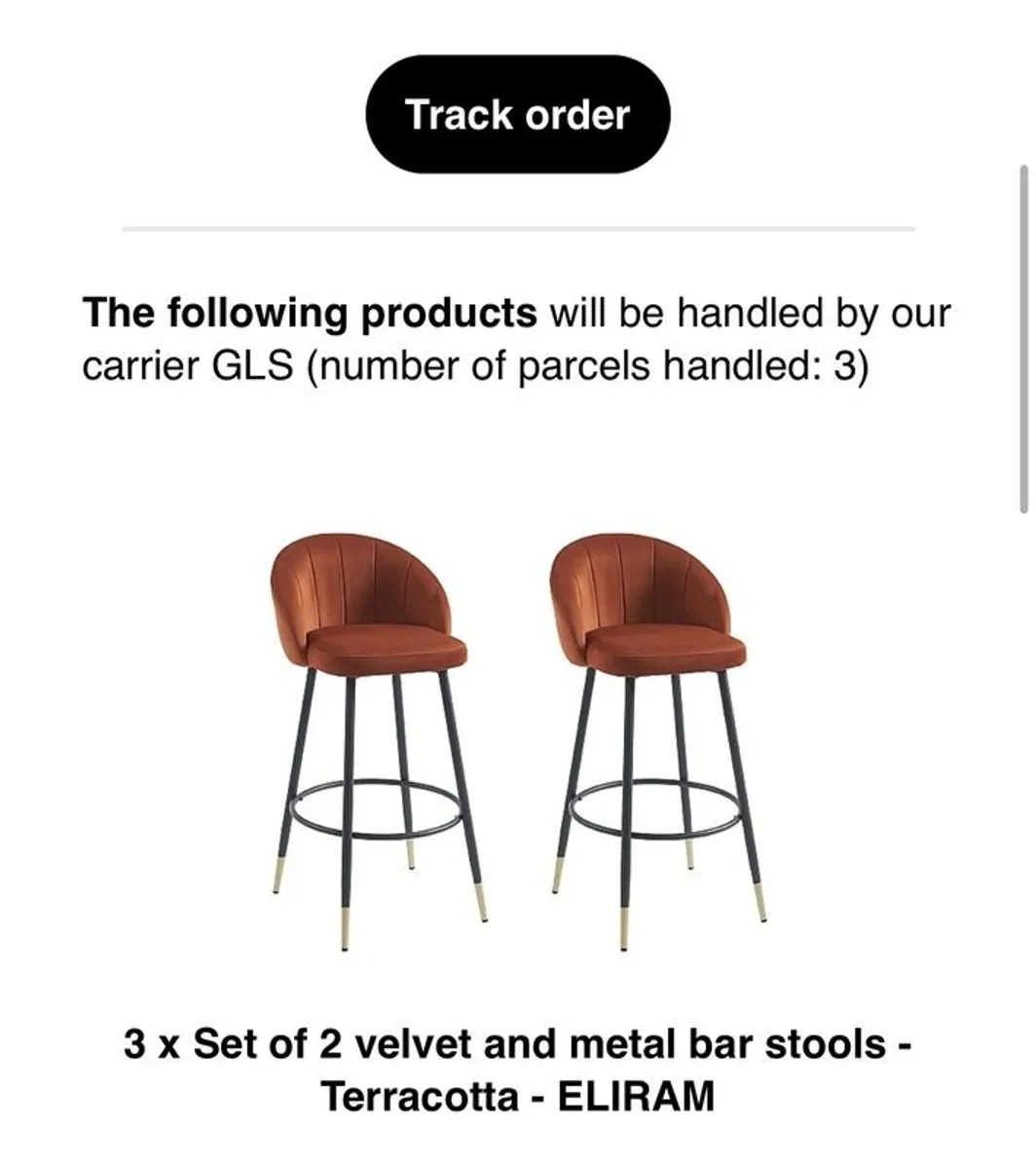 Burnt orange High Barstool - Image 3