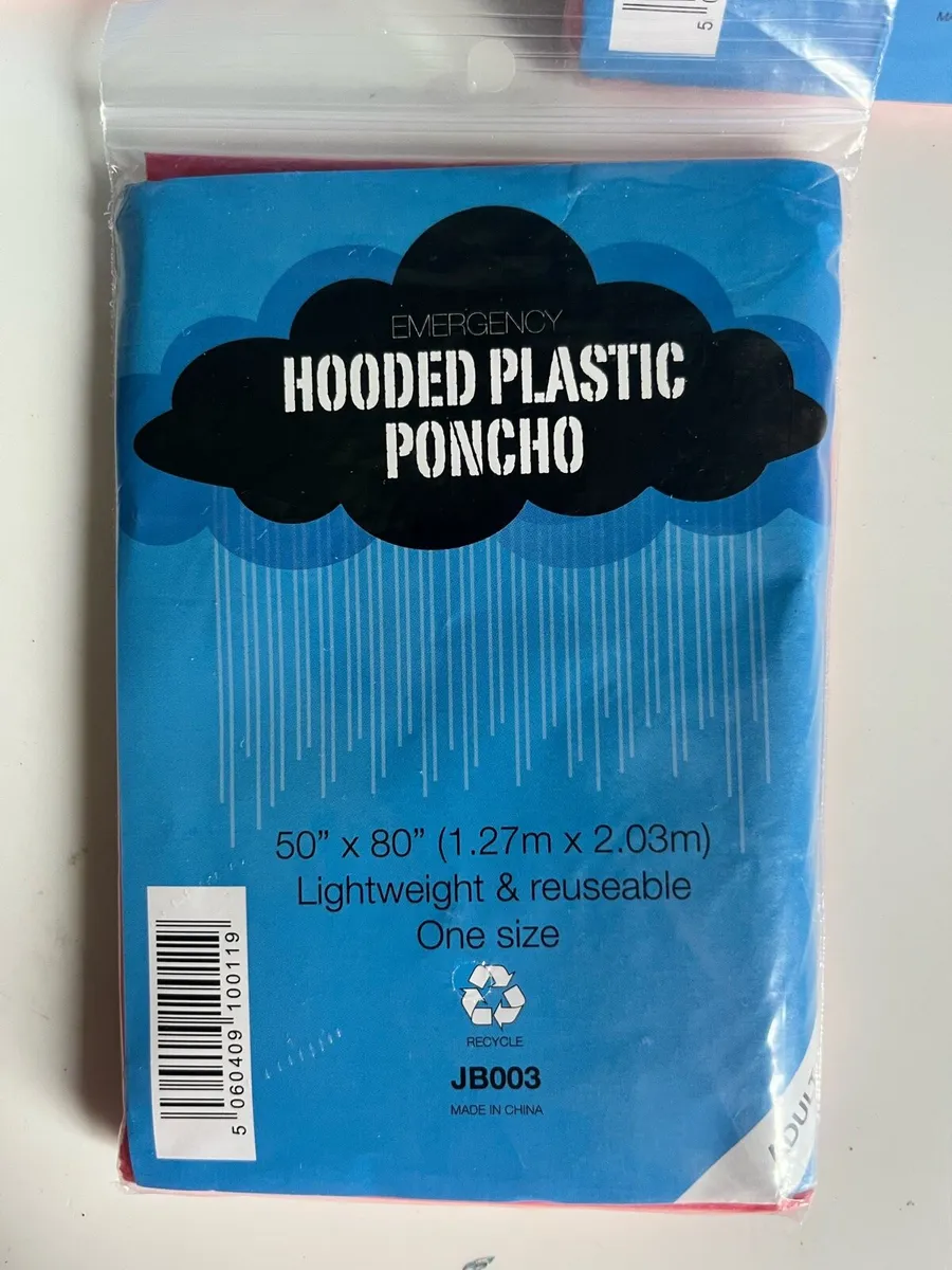 400Hooded red rain ponchos - Image 2