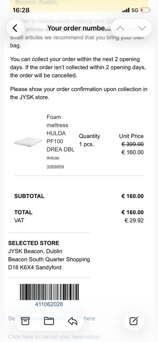 Foam Mattress JYSK