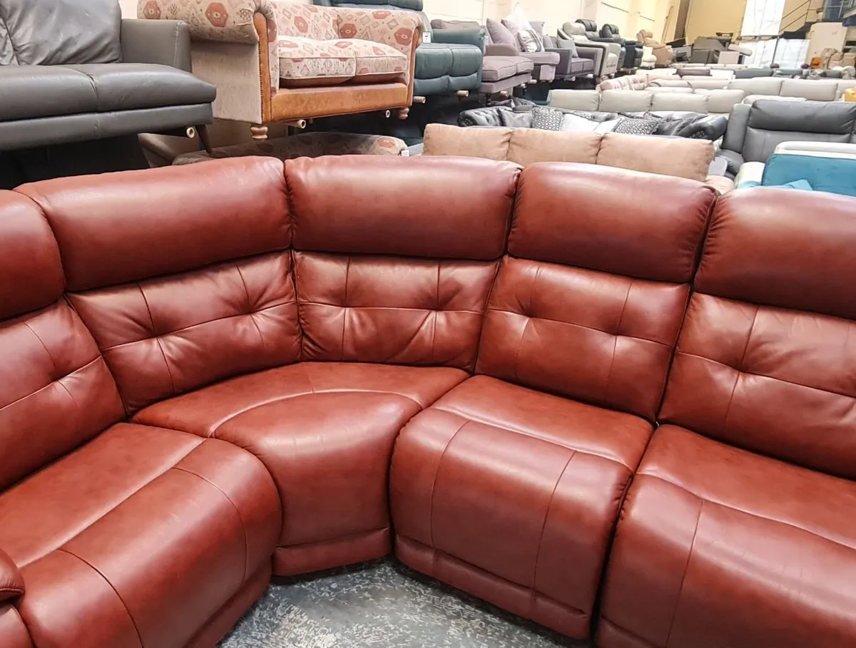 La-z-boy El Paso brown leather corner sofa - Image 2