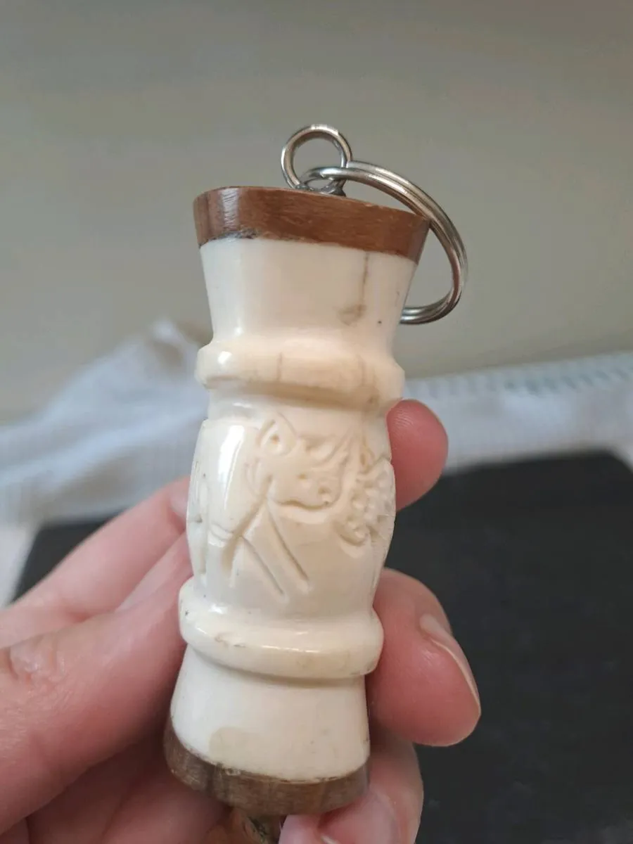 Hand-Carved Zambian Bone & Copper Bottle Opener - Image 2