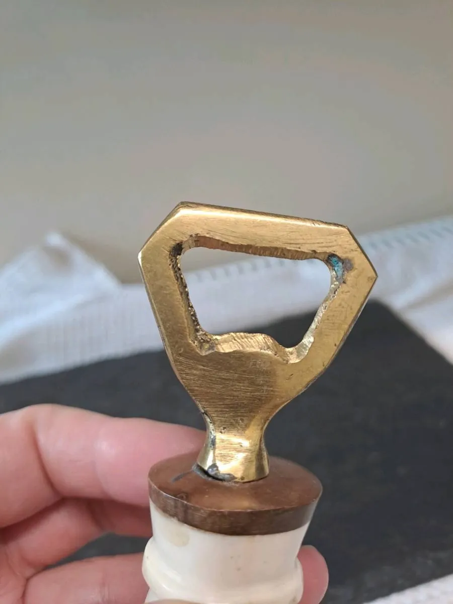 Hand-Carved Zambian Bone & Copper Bottle Opener - Image 4