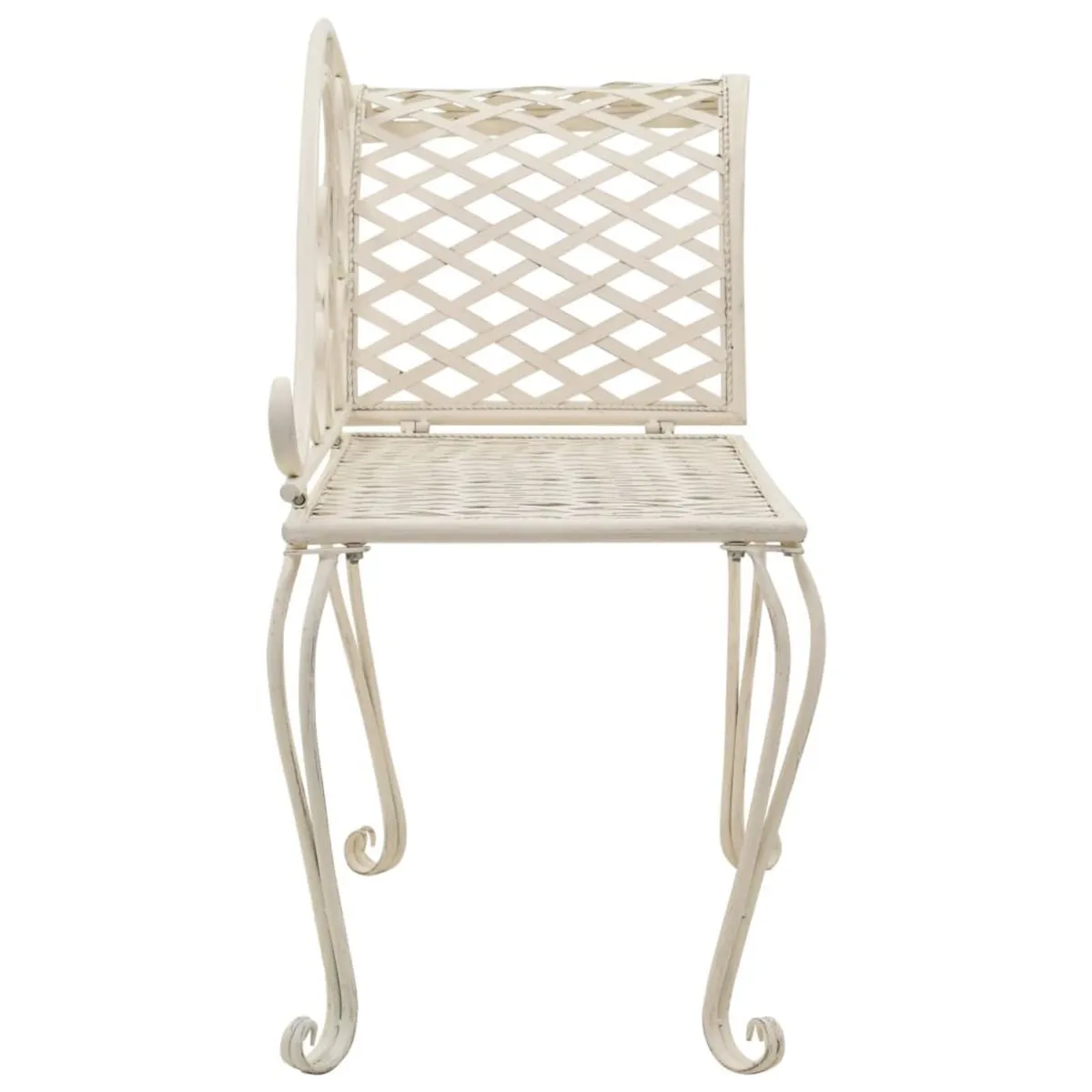 Garden Chaise Lounge | Antique White | Metal | Dec - Image 3