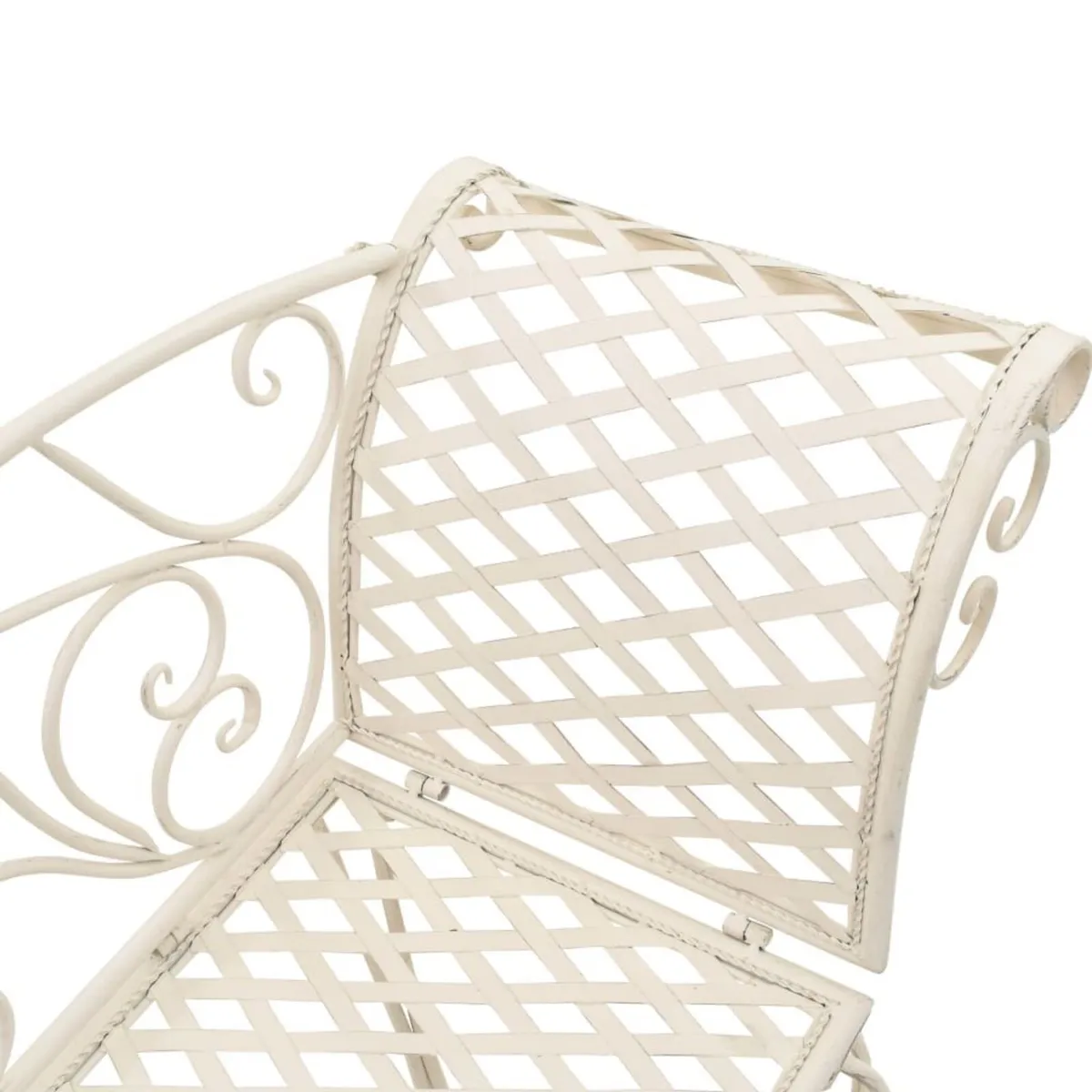 Garden Chaise Lounge | Antique White | Metal | Dec - Image 4