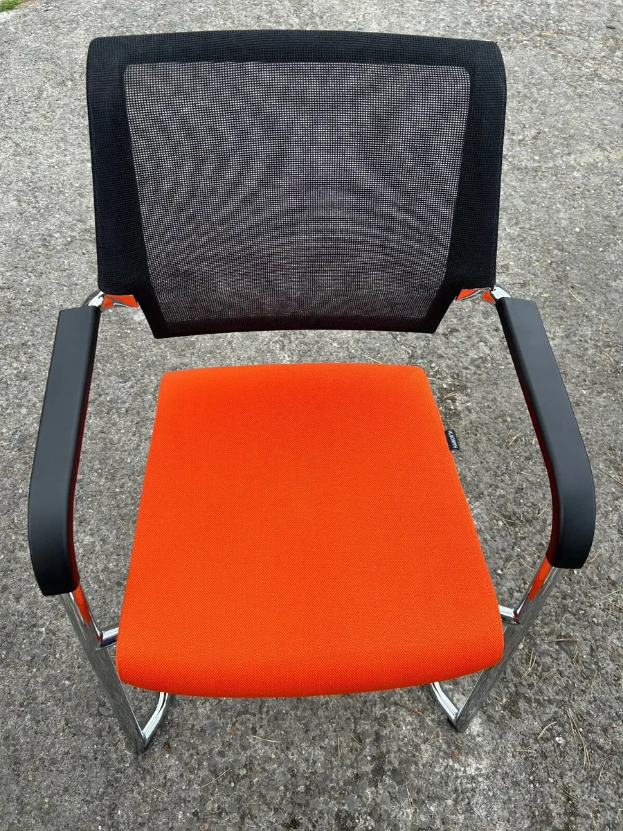 Haworth Comforto 59 Chairs x4 – Tabasco Orange & C - Image 2