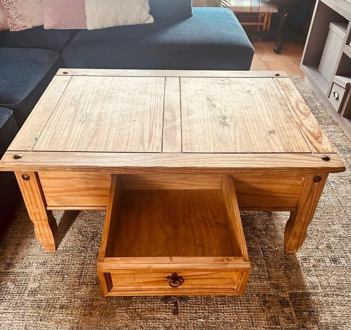 Solid pine coffee table - Image 2