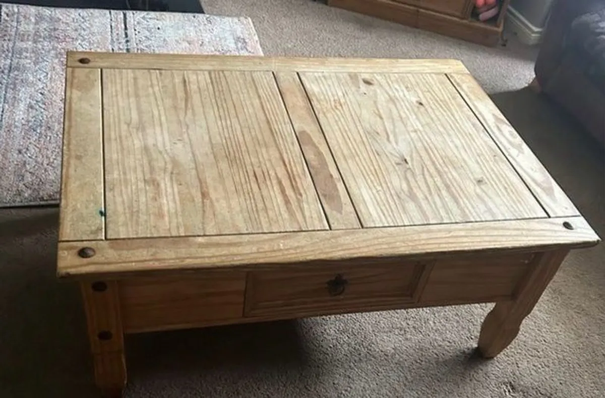 Solid pine coffee table - Image 3