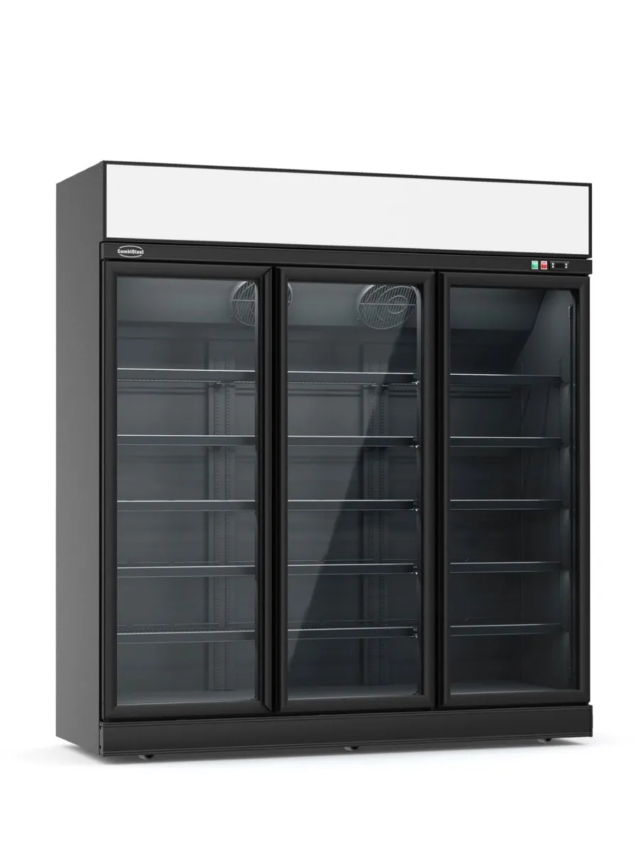 CombiSteel FREEZER 3 GLASS DOORS BLACK INS-1530F B - Image 1