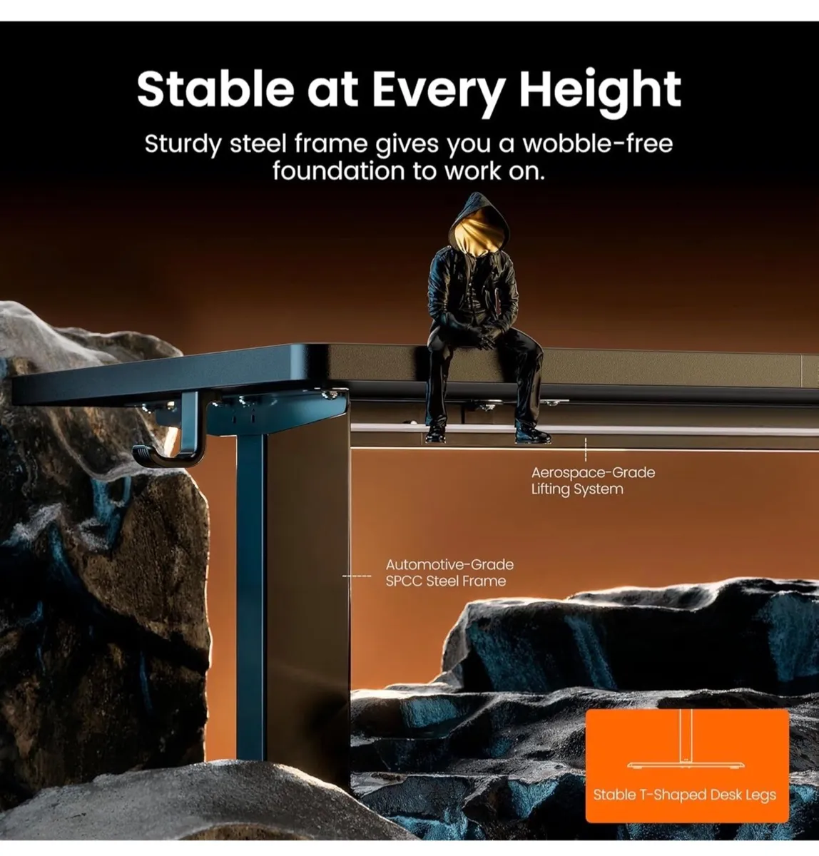 Electric Standing Desk Height Adjustable 120 x 60c - Image 4