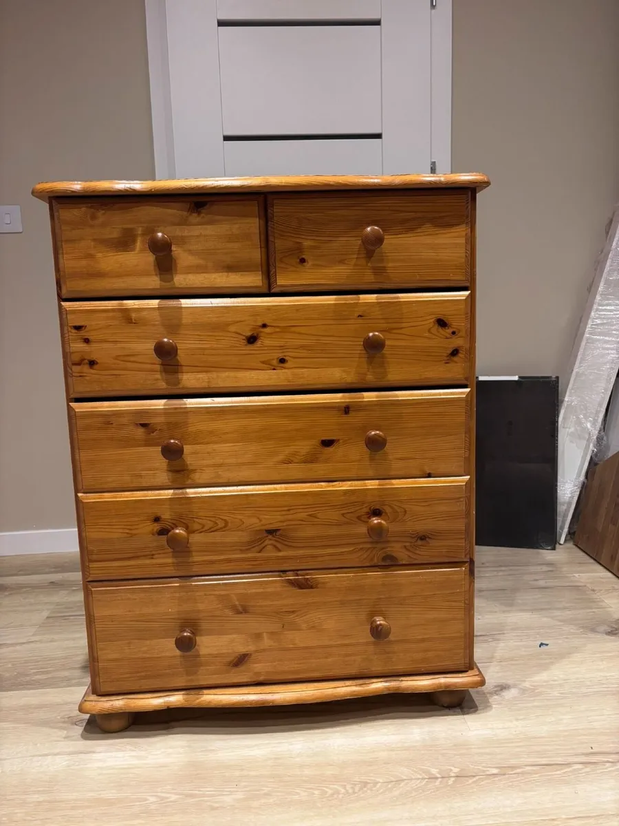 Solid Pine Chest of Drawers (2 Over 4) - Image 2