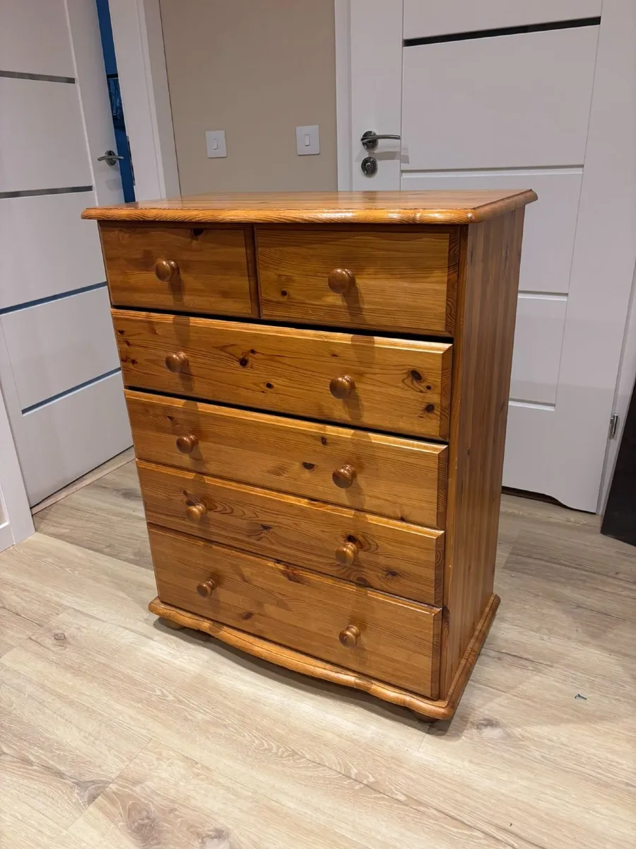 Solid Pine Chest of Drawers (2 Over 4) - Image 4