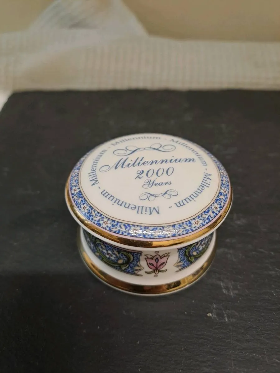 Falcon China Millennium 2000 Porcelain Trinket Box - Image 1
