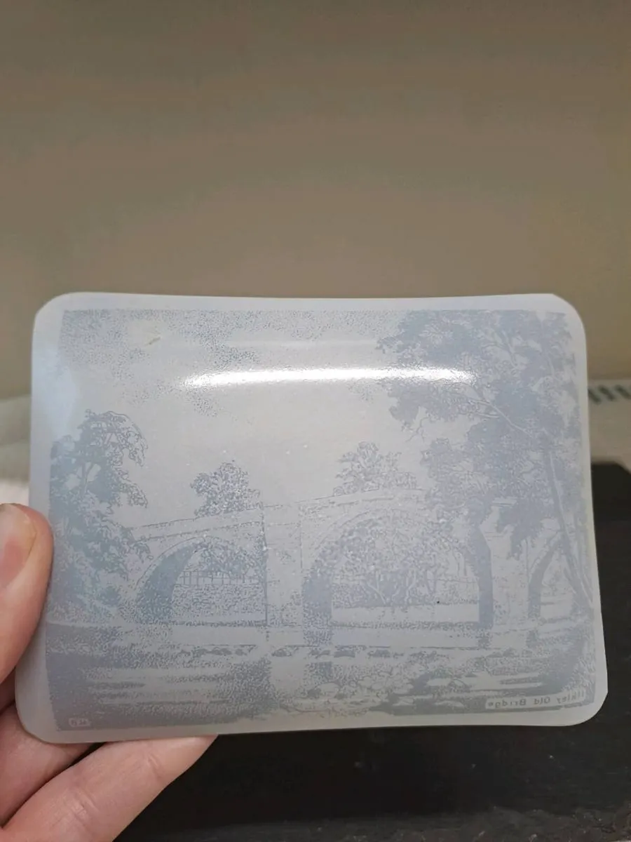 Vintage Ilkley Old Bridge Glass Trinket Dish - Image 3
