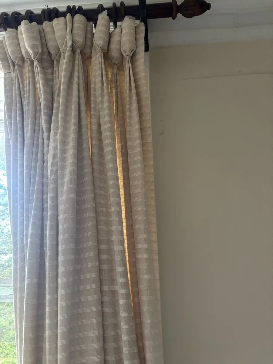Bespoke hand made Goblet pleat Curtains - Image 2