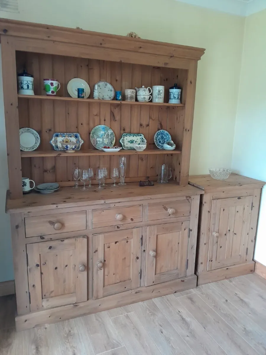 Traditional Irish pine kitchen dresser