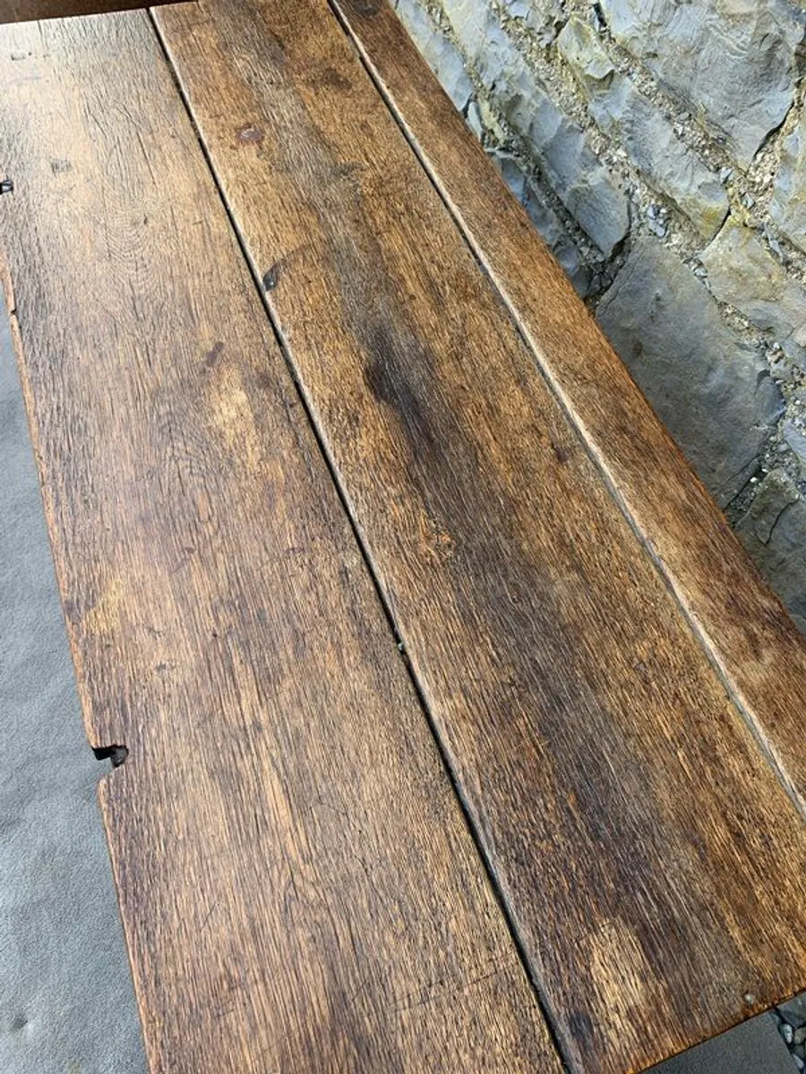Early 20th Century Jacobean Revival Solid Oak Console Table. - Image 4