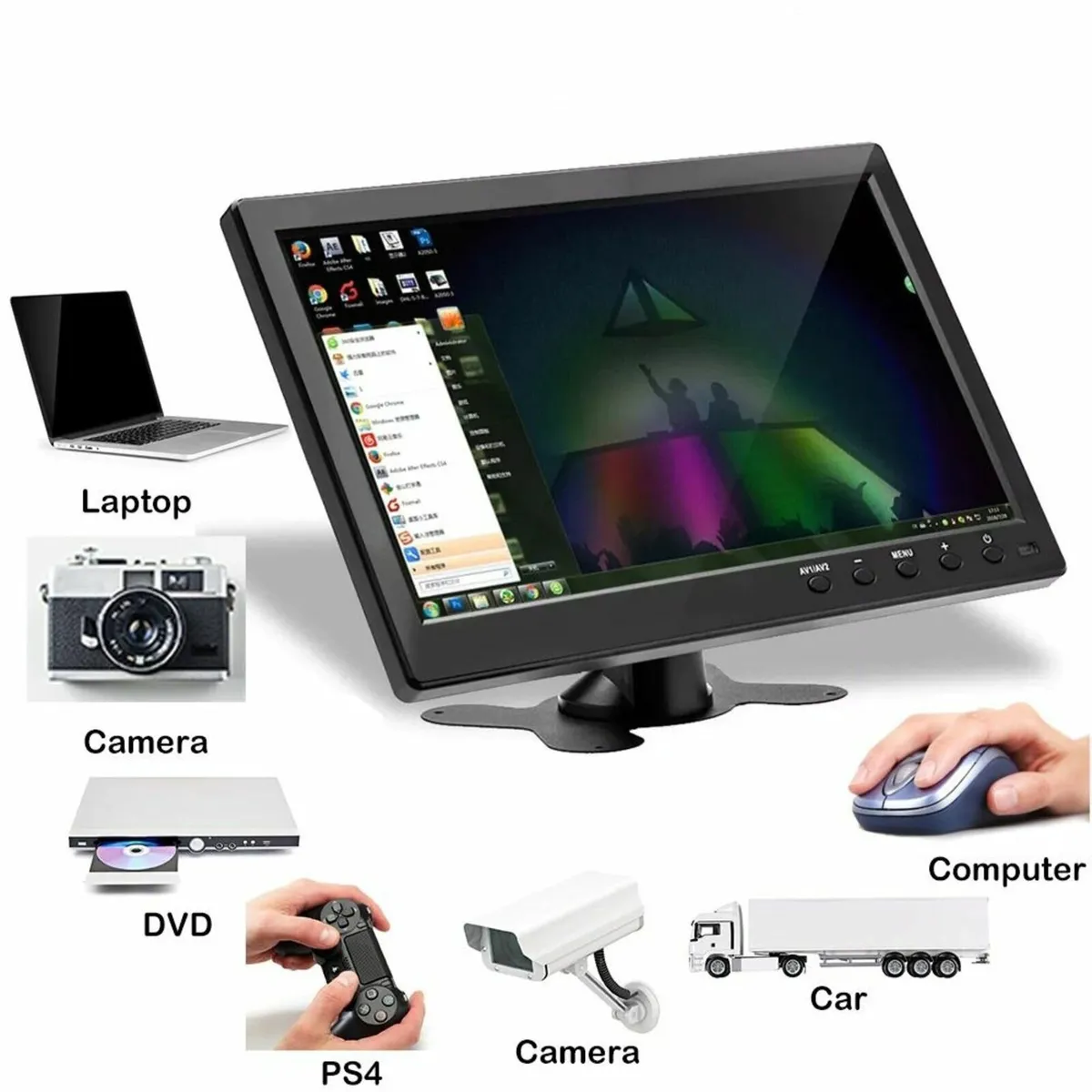 10 inch monitor for PC, laptop, CCTV, Raspberry PI - Image 4