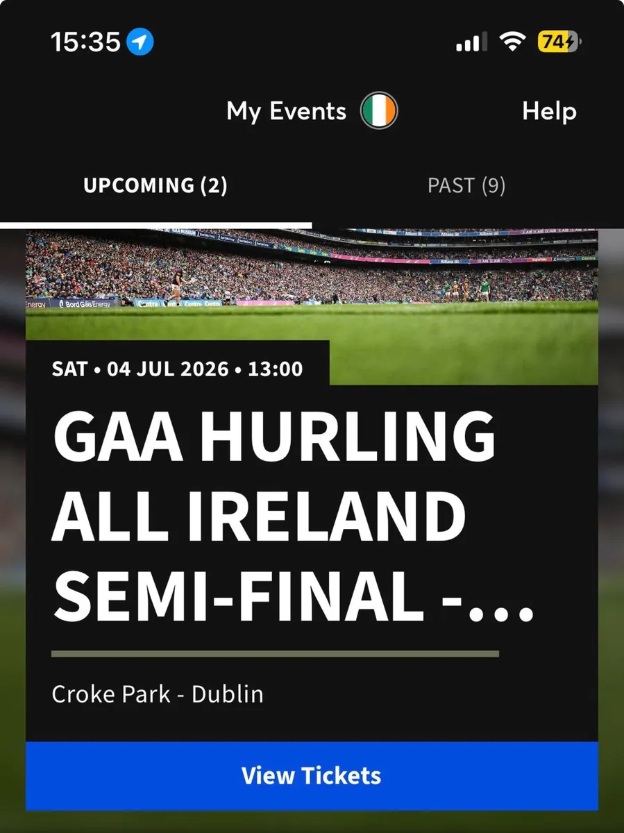 Galway v Cork Hurking Semi-Final tickets